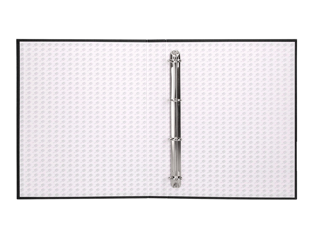 CARPETA DE 4 ANILLAS 25MM MIXTAS LIDERPAPEL FOLIO CARTON FORRADO PAPER COAT NEGRA