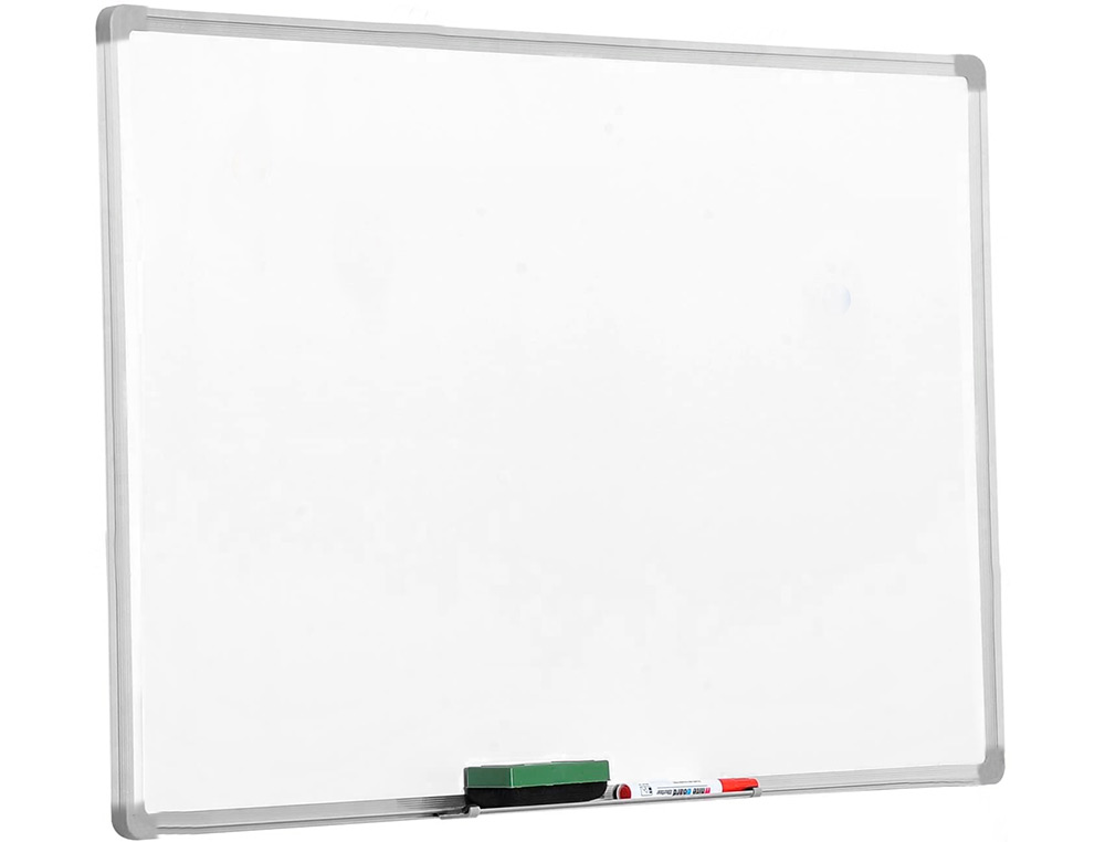 PIZARRA BLANCA Q-CONNECT MELAMINA MARCO DE ALUMINIO 90X60 CM