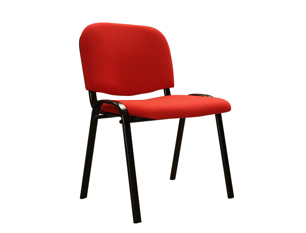 SILLA CONFIDENTE Q-CONNECT APILABLE TAPIZADA SIN RUEDAS 910MM ALTO 460MM LARGO 440MM PROFUNDIDAD ROJO