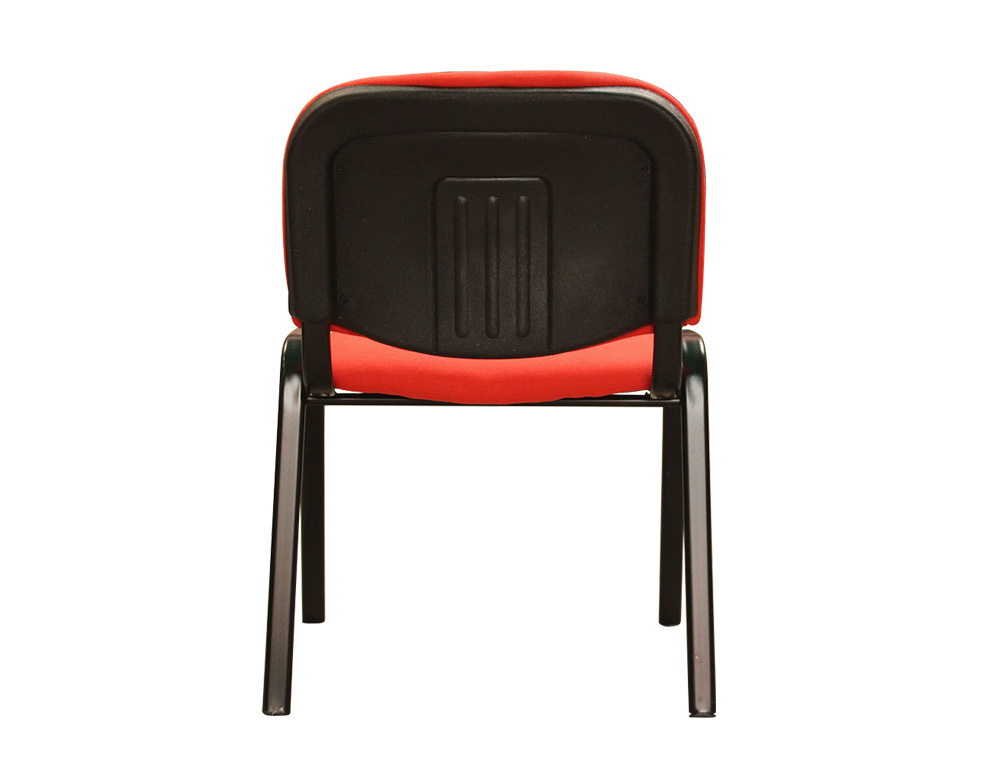 SILLA CONFIDENTE Q-CONNECT APILABLE TAPIZADA SIN RUEDAS 910MM ALTO 460MM LARGO 440MM PROFUNDIDAD ROJO