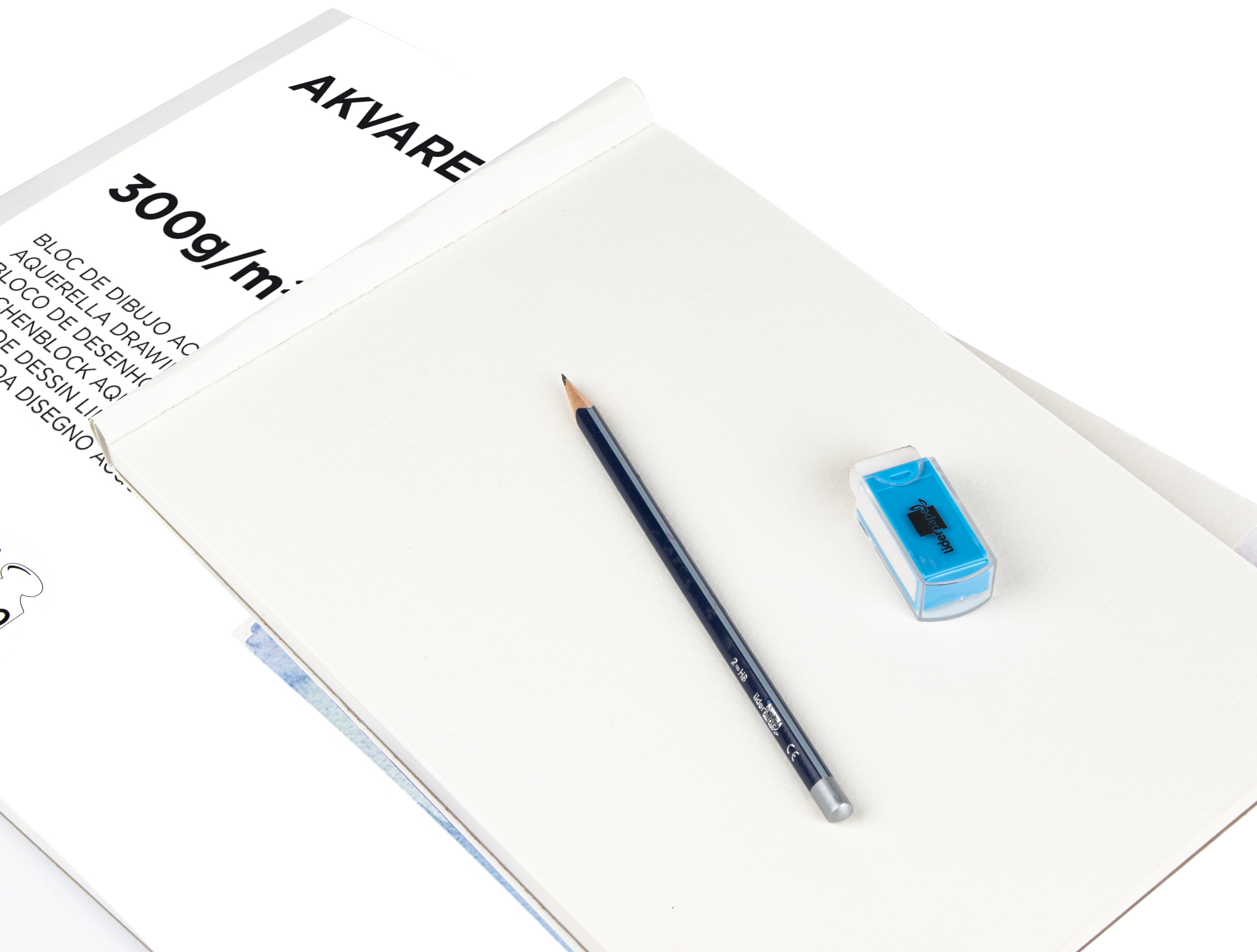 BLOC DIBUJO LIDERPAPEL ACUARELA ENCOLADO 210X297MM 20 HOJAS 300G/M2 SIN RECUADRO