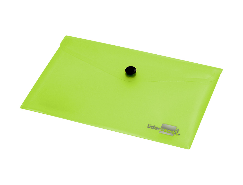 CARPETA LIDERPAPEL DOSSIER BROCHE 44223 POLIPROPILENO DIN A7 VERDE TRANSLUCIDO