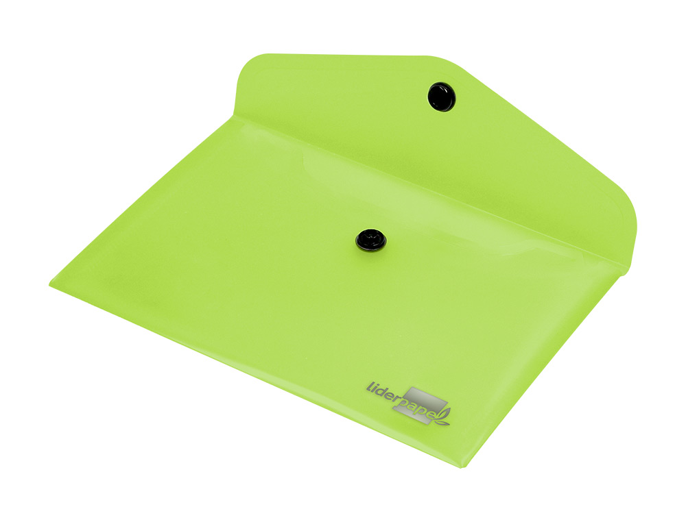 CARPETA LIDERPAPEL DOSSIER BROCHE 44223 POLIPROPILENO DIN A7 VERDE TRANSLUCIDO