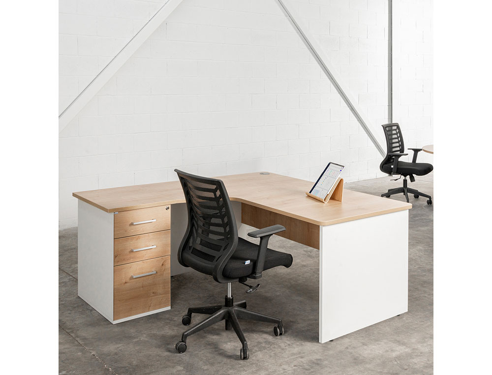 MESA OFICINA ROCADA SERIE WORK 140X80 ACABADO AA01 HAYA/HAYA