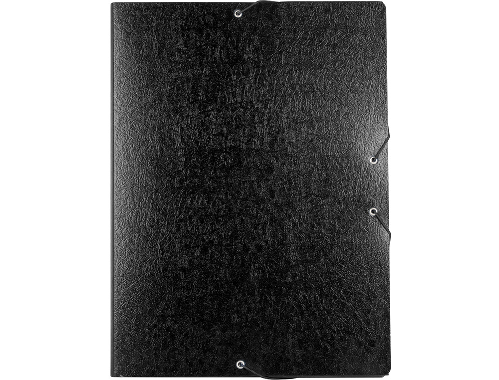 CARPETA PROYECTOS LIDERPAPEL FOLIO LOMO 30MM CARTON GOFRADO NEGRA
