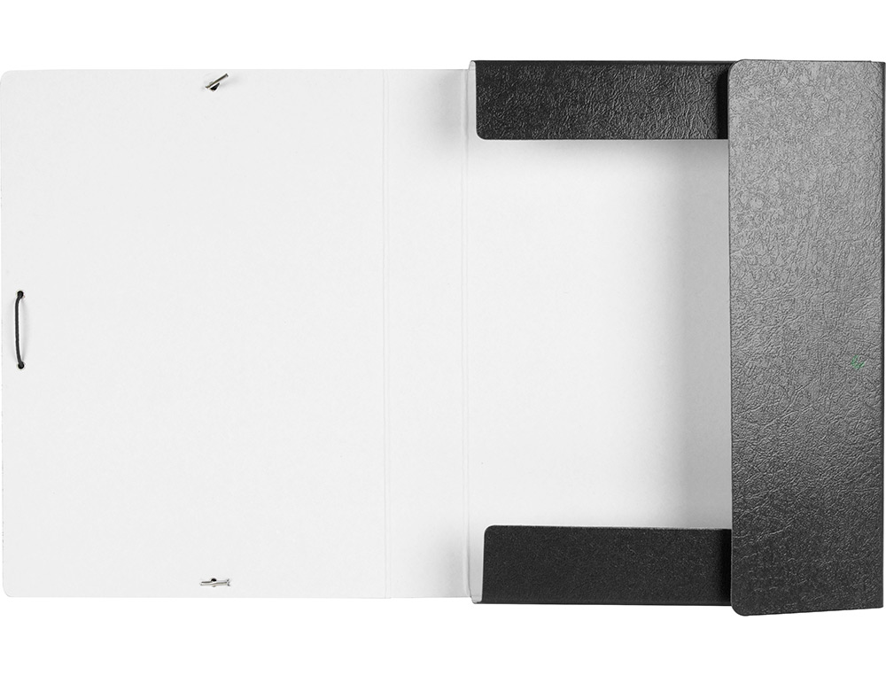CARPETA PROYECTOS LIDERPAPEL FOLIO LOMO 50MM CARTON GOFRADO NEGRA