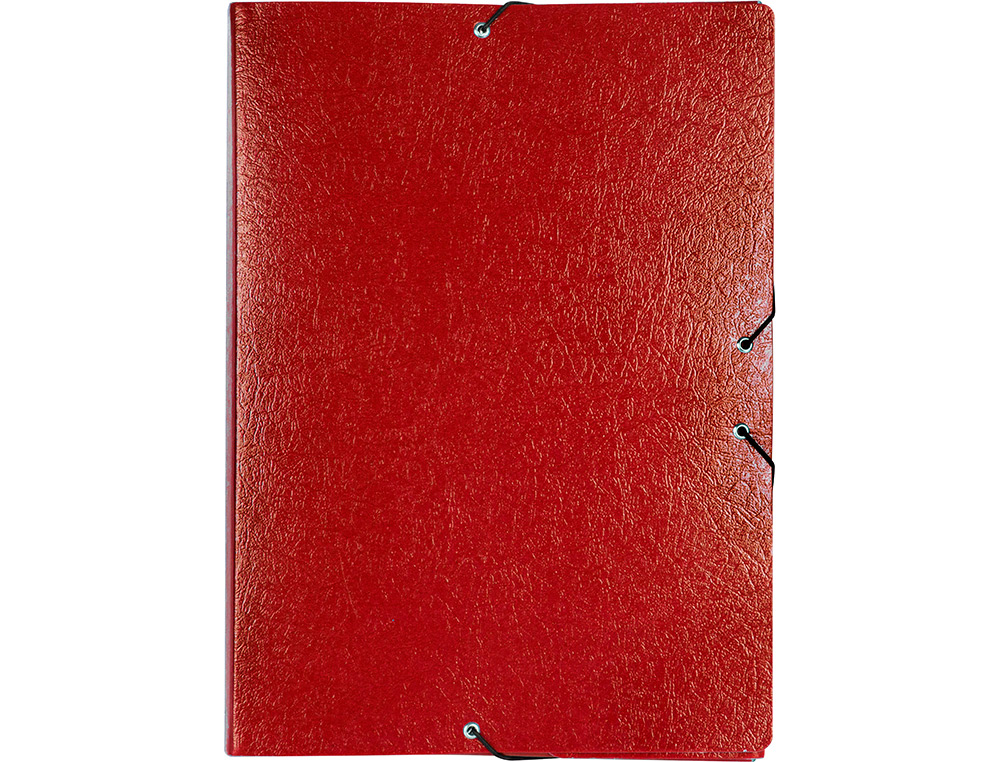 CARPETA PROYECTOS LIDERPAPEL FOLIO LOMO 90MM CARTON GOFRADO ROJA
