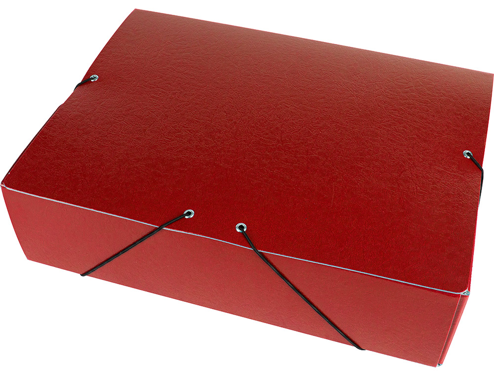 CARPETA PROYECTOS LIDERPAPEL FOLIO LOMO 90MM CARTON GOFRADO ROJA