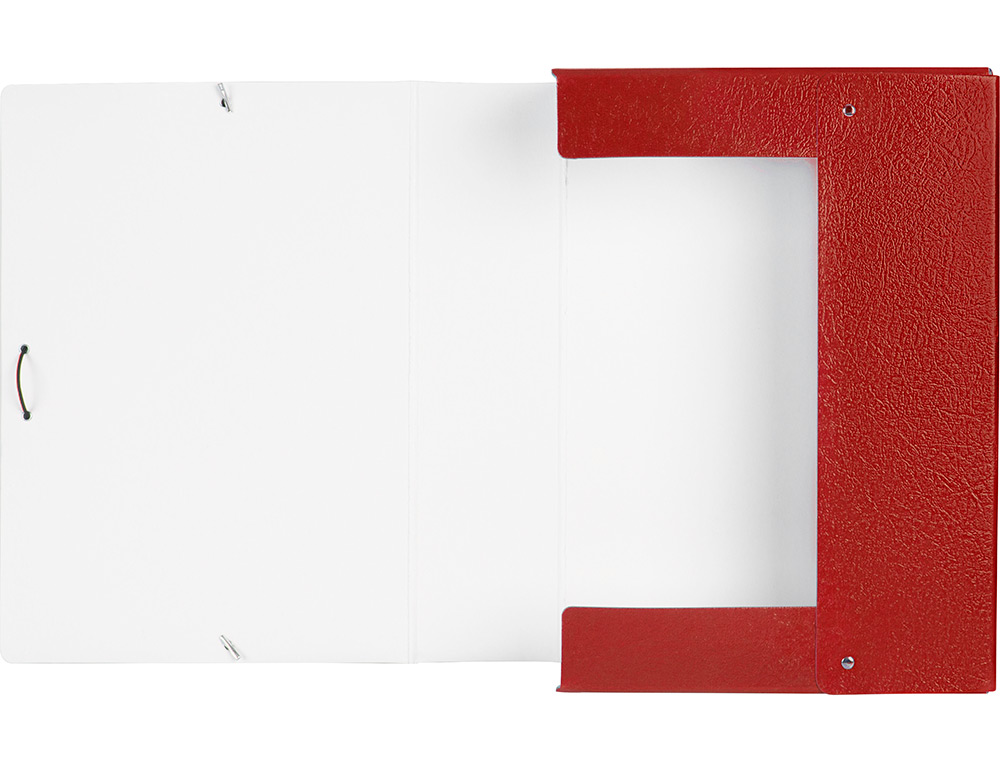 CARPETA PROYECTOS LIDERPAPEL FOLIO LOMO 90MM CARTON GOFRADO ROJA