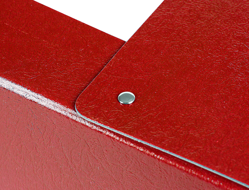 CARPETA PROYECTOS LIDERPAPEL FOLIO LOMO 90MM CARTON GOFRADO ROJA