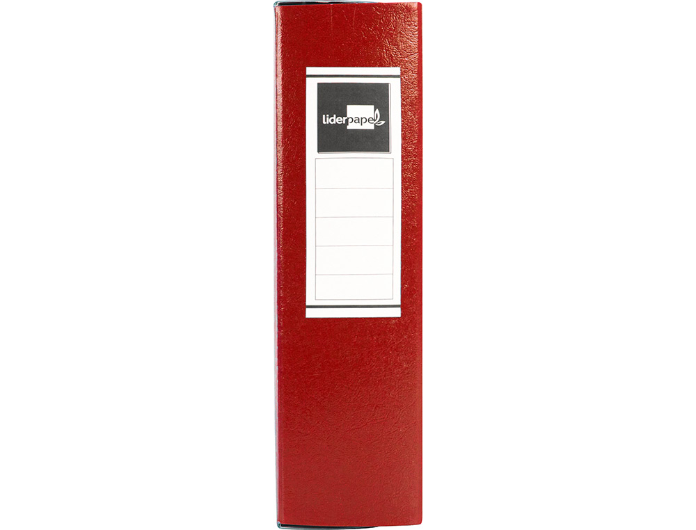 CARPETA PROYECTOS LIDERPAPEL FOLIO LOMO 90MM CARTON GOFRADO ROJA
