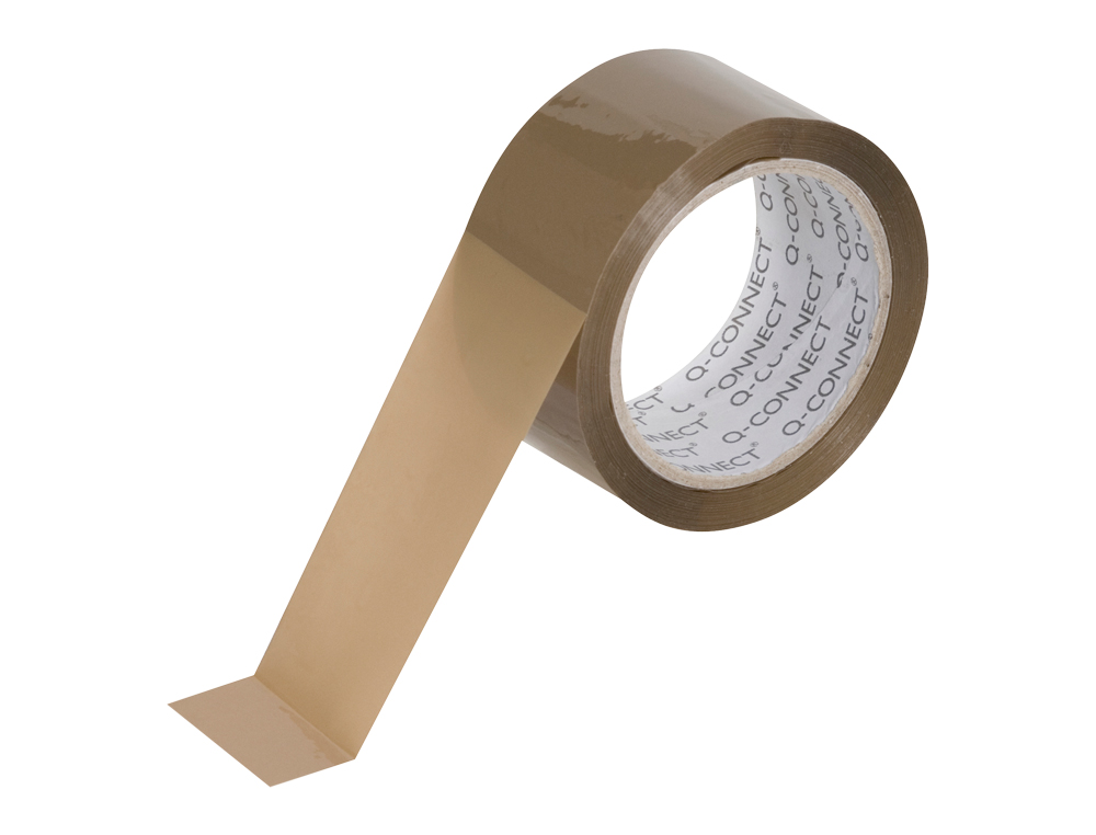 CINTA ADHESIVA Q-CONNECT POLIPROPILENO HAVANA 66 MT X 50 MM PARA EMBALAJE BAJO RUIDO