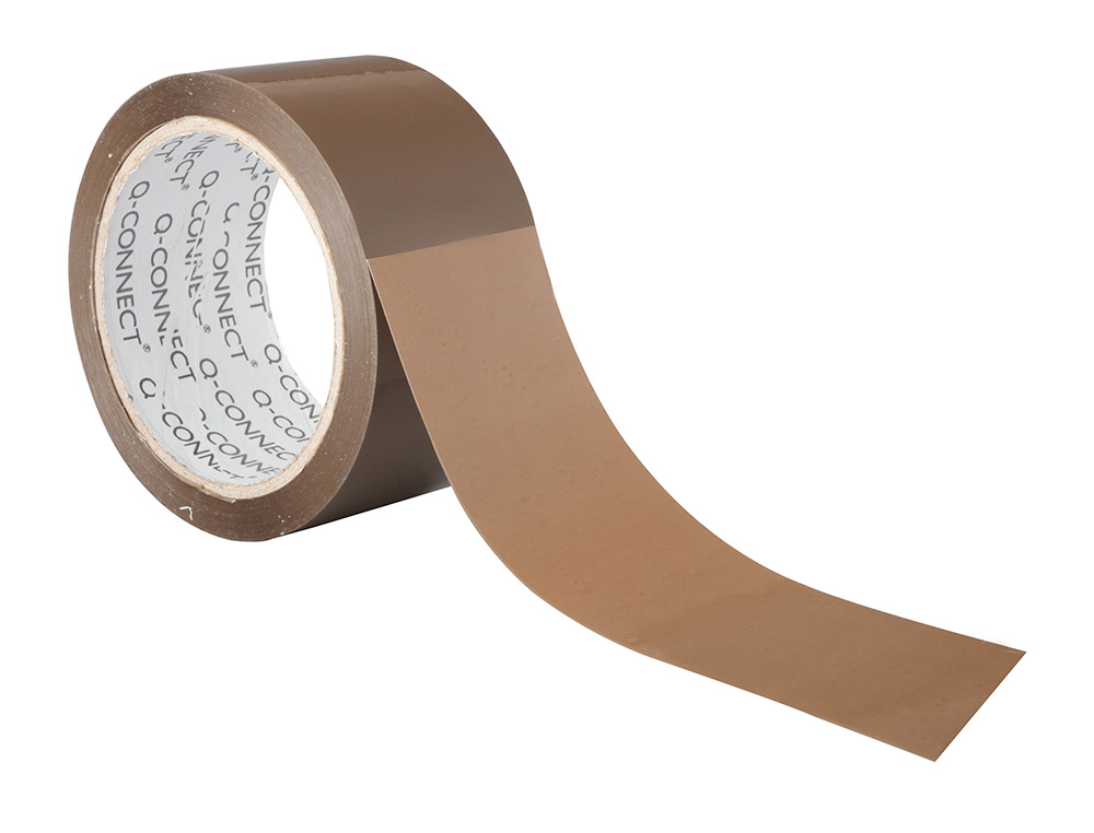 CINTA ADHESIVA Q-CONNECT POLIPROPILENO HAVANA 66 MT X 50 MM PARA EMBALAJE BAJO RUIDO