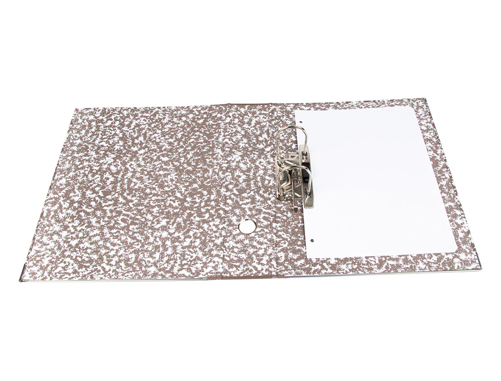 ARCHIVADOR DE PALANCA LIDERPAPEL CUARTO CLASSIC RED CARTON ENTRECOLADO SIN RADO LOMO 80MM GRIS COMPRESOR METALIC