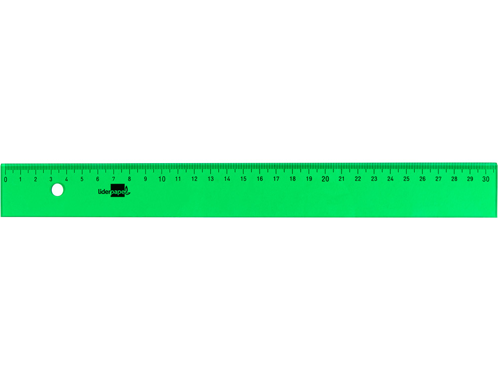 REGLA LIDERPAPEL 30 CM ACRILICO VERDE