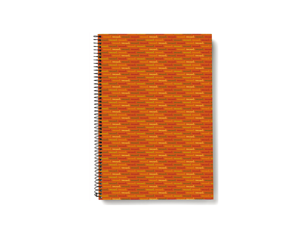 CUADERNO ESPIRAL LIDERPAPEL CUARTO MULTILIDER TAPA FORRADA 80H 80GR CUADRO 4MM CON MARG EN NARANJA