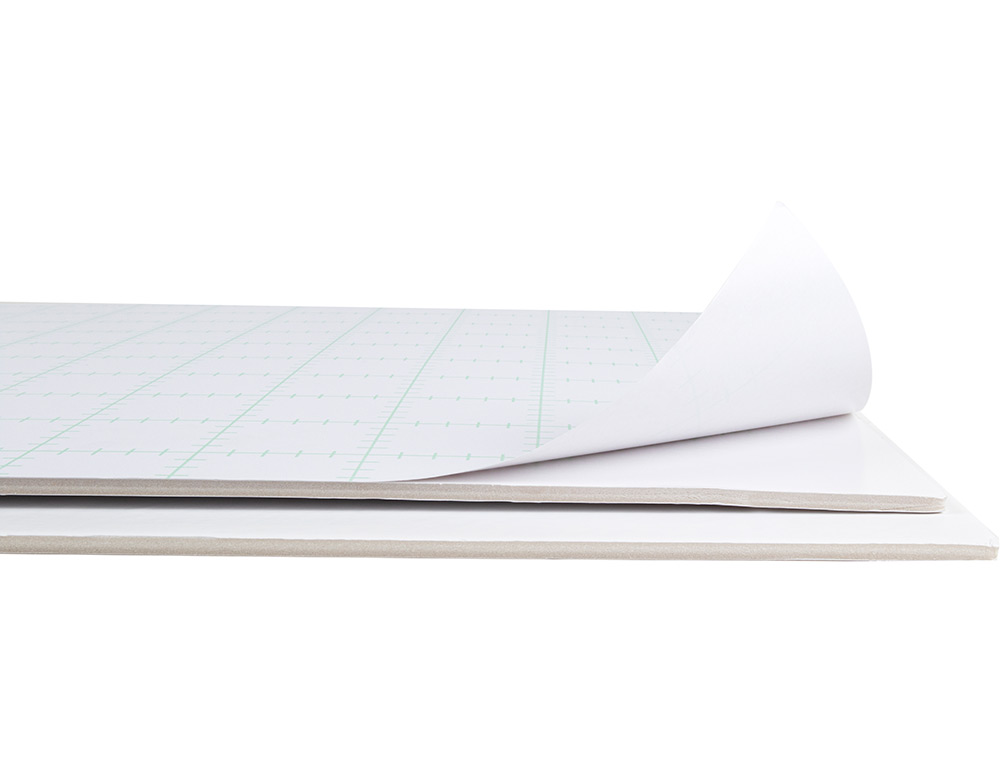 CARTON PLUMA LIDERPAPEL BLANCO ADHESIVO 1 CARA 50X70 CM ESPESOR 3 MM