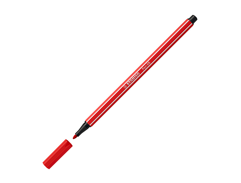 ROTULADOR STABILO ACUARELABLE PEN 68 ROJO CARMIN PUNTA GRUESA 1MM