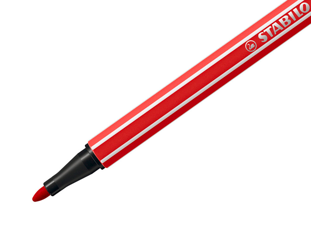 ROTULADOR STABILO ACUARELABLE PEN 68 ROJO CARMIN PUNTA GRUESA 1MM