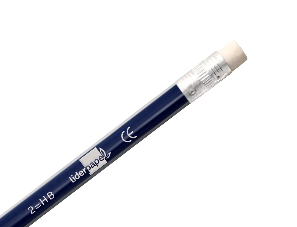 LAPICES DE GRAFITO CON GOMA LIDERPAPEL TRIANGULAR