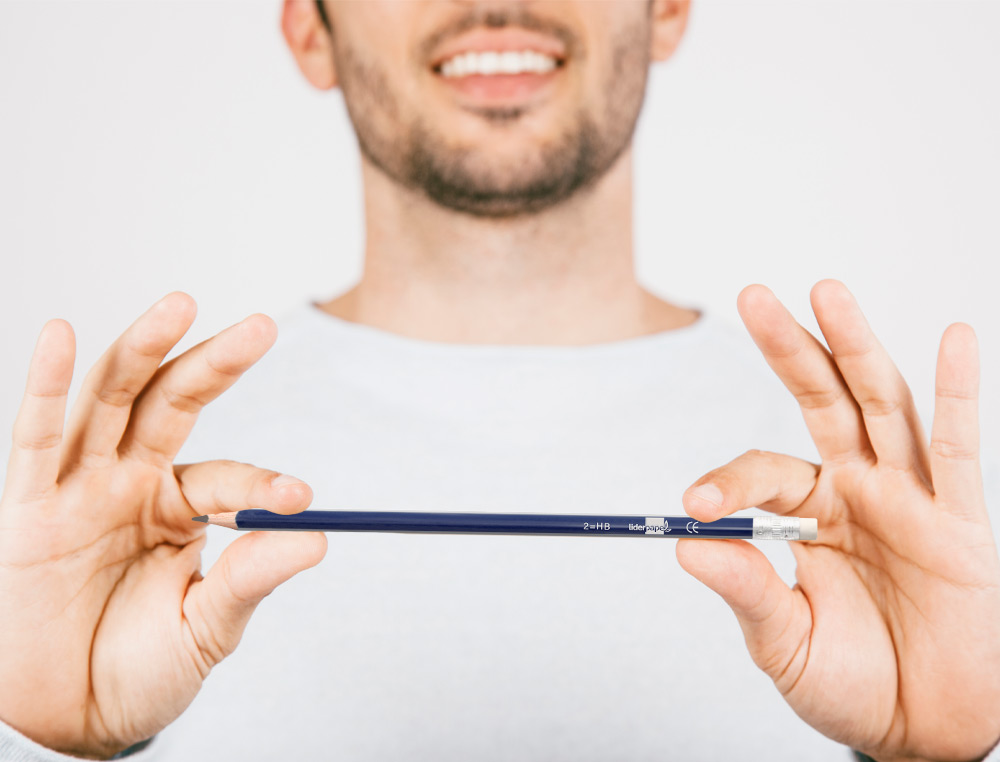 LAPICES DE GRAFITO CON GOMA LIDERPAPEL TRIANGULAR