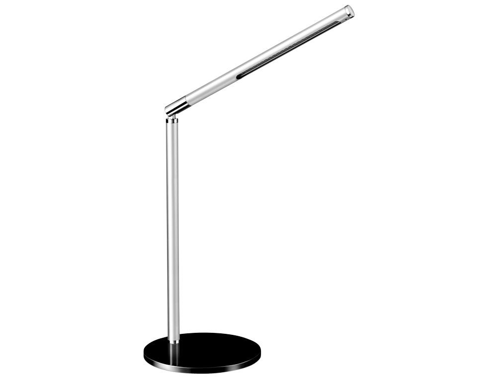 LAMPARA DE ESCRITORIO CEP LED 4,92W 255LM BRILLO REGULABLE CABEZA GIRATORIA 360º GRIS METALIZADO