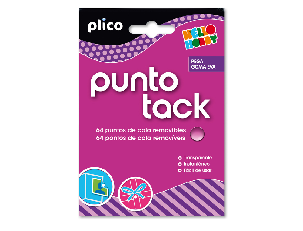 SUJETACOSA MASILLA BOSTIK BLU TACK PUNTO DE COLA REMOVIBLE BLISTER DE 64 UNIDADES
