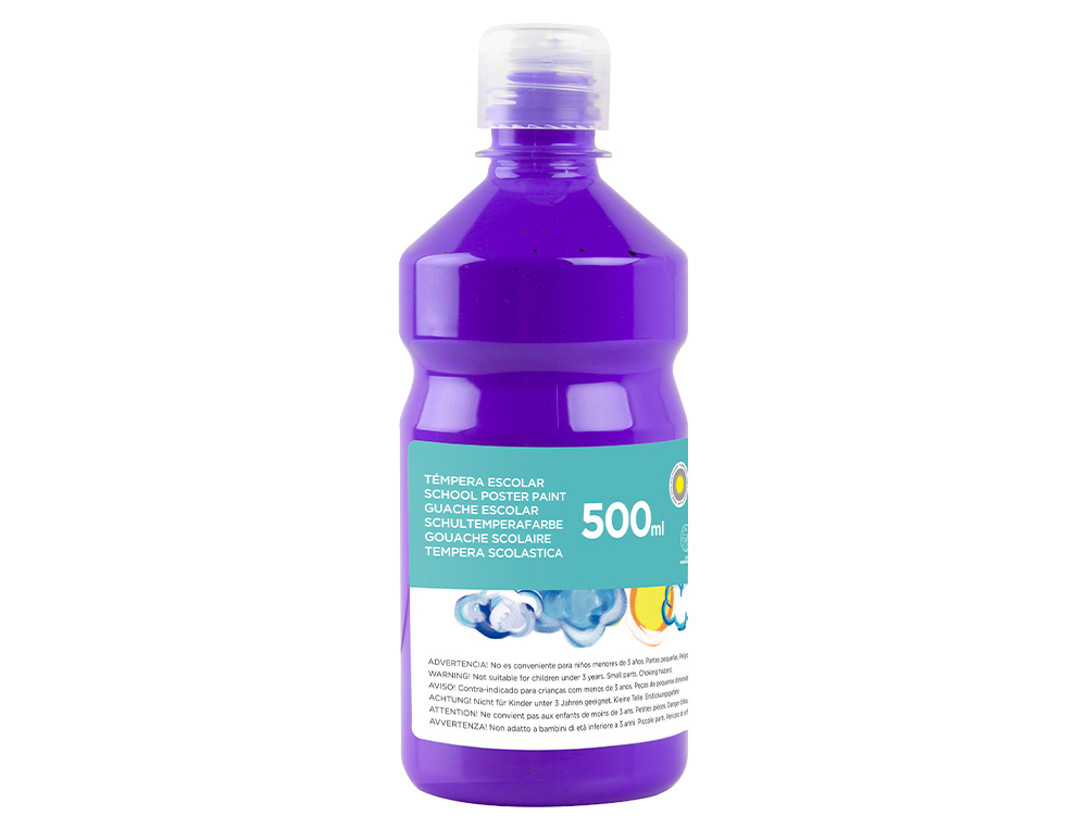 TEMPERA LIQUIDA LIDERPAPEL ESCOLAR 500 ML VIOLETA
