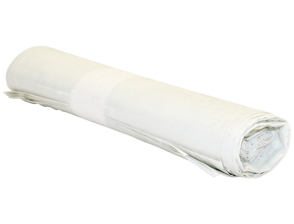 BOLSA BASURA INDUSTRIAL BLANCA 85X105CM GALGA 110 ROLLO DE 10 UNIDADES