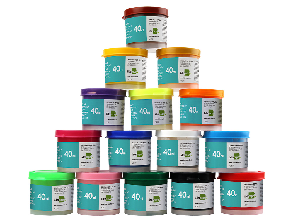 TEMPERA LIDERPAPEL ESCOLAR 40 ML MARRON