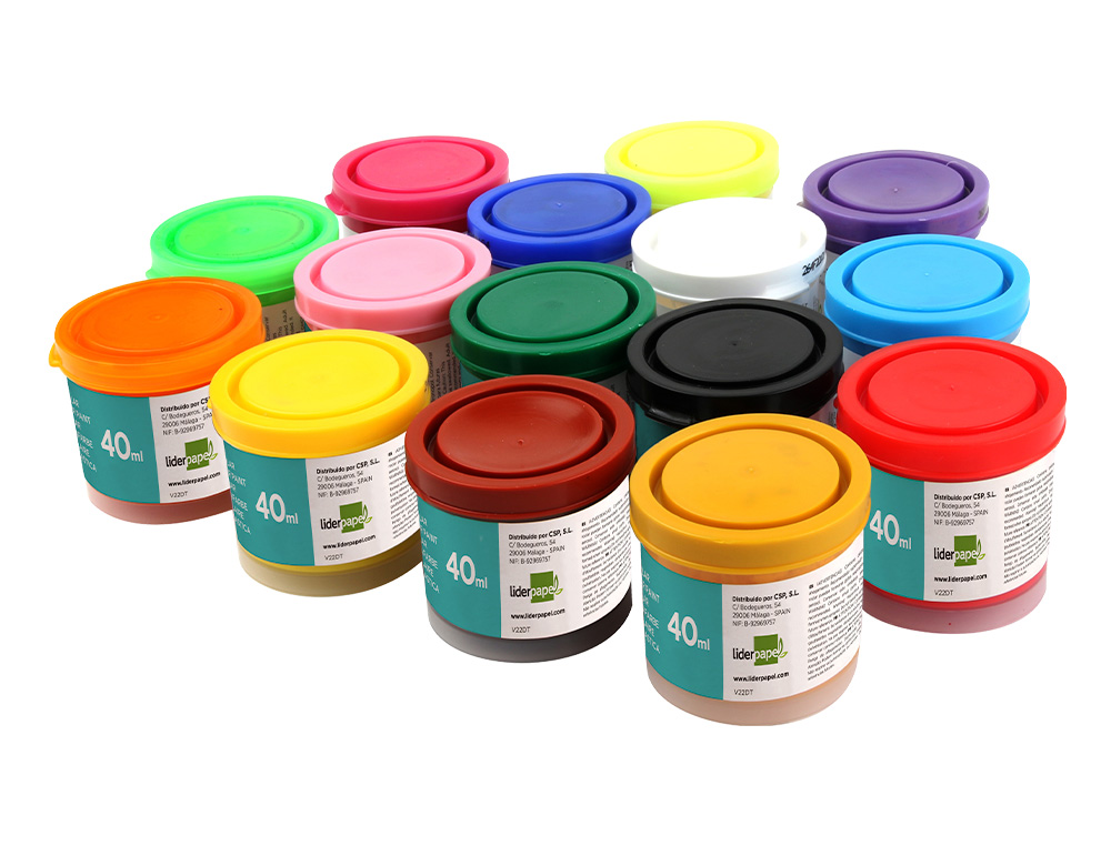 TEMPERA LIDERPAPEL ESCOLAR 40 ML MARRON