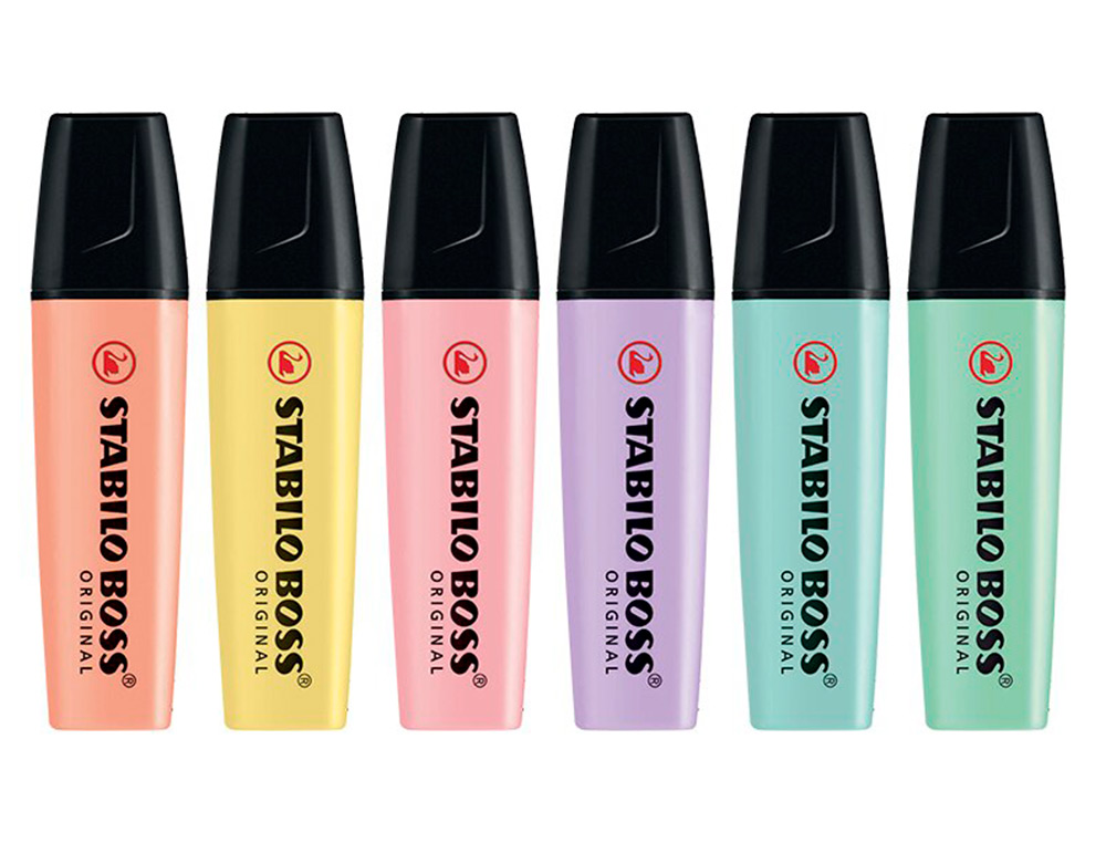 ROTULADOR STABILO BOSS PASTEL FLUORESCENTE 70 ESTUCHE DE 4 UNIDADES COLORES SURTIDOS