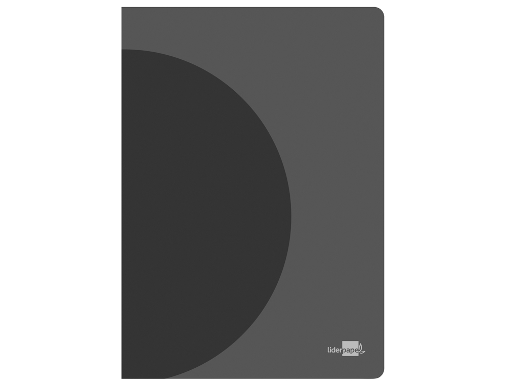 LIBRETA LIDERPAPEL 360 TAPA DE PLASTICO A4 48 HOJAS 90G/M2 HORIZONTAL CON DOBLE MARGEN TAPA NEGRA