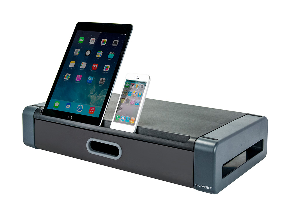 SOPORTE Q-CONNECT DELUXE PARA MONITOR CON CAJON 486X276X96 MM