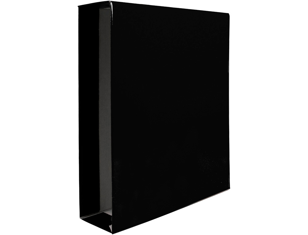 CAJA ARCHIVADOR LIDERPAPEL DE PALANCA CARTON FOLIO DOCUMENTA LOMO 75MM COLOR NEGRO