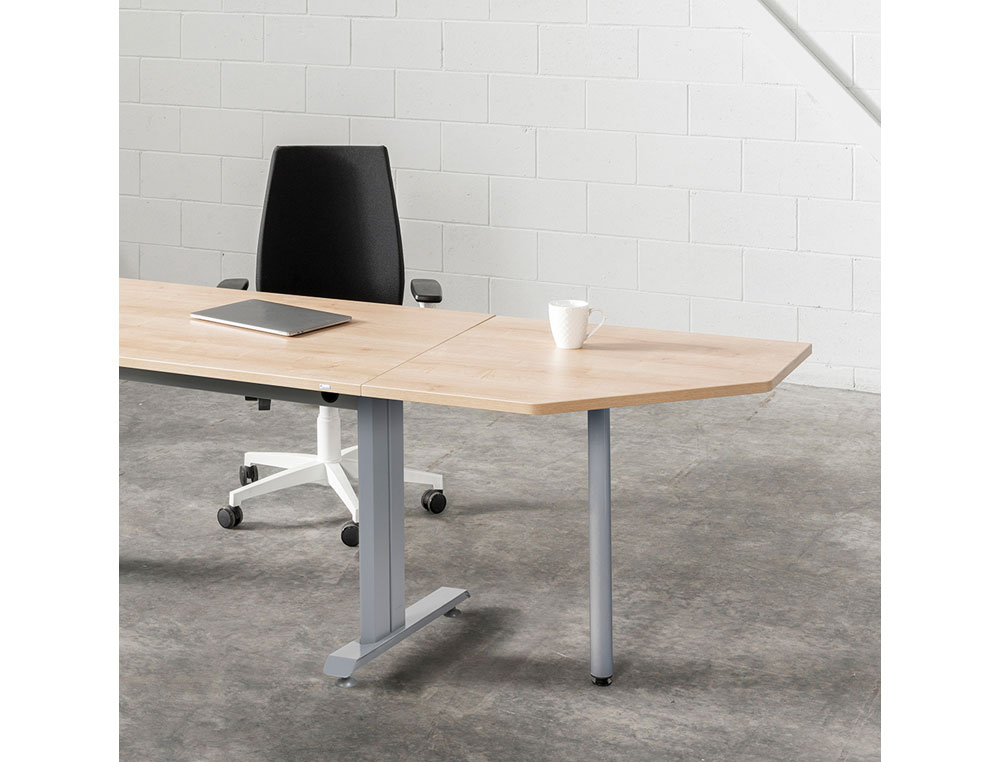 MESA DE OFICINA ROCADA METAL 2001AC04 GRIS/BLANCO 140X80 CM