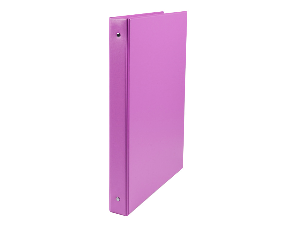 CARPETA LIDERPAPEL 4 ANILLAS 25 MM REDONDAS PLASTICO FOLIO COLOR LILA
