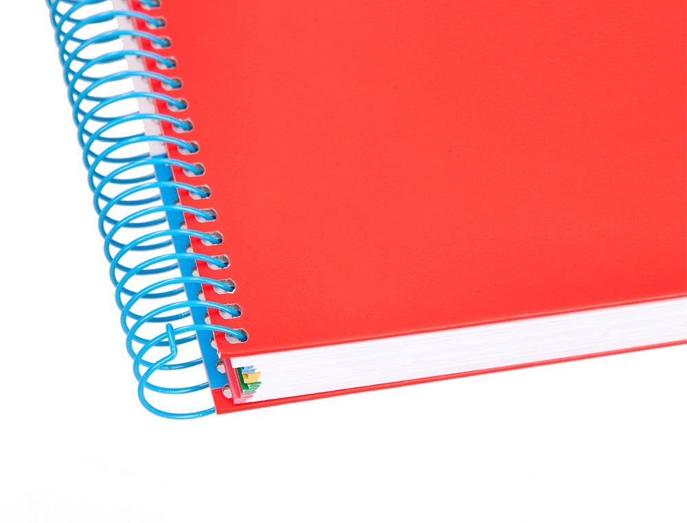 CUADERNO ESPIRAL A5 MICRO ANTARTIK TAPA FORRADA 120 H 100G HORIZONTAL 5 BANDAS6 TALADROS COLORES SURTIDOS