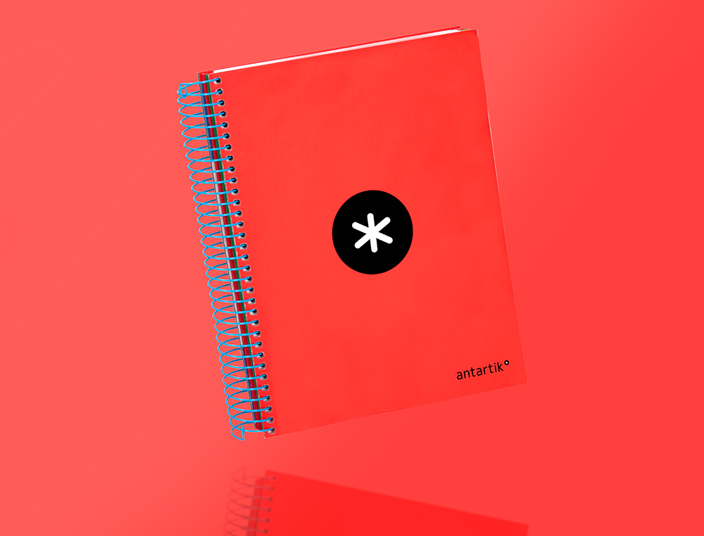 CUADERNO ESPIRAL A5 MICRO ANTARTIK TAPA FORRADA 120 H 100G HORIZONTAL 5 BANDAS6 TALADROS COLORES SURTIDOS
