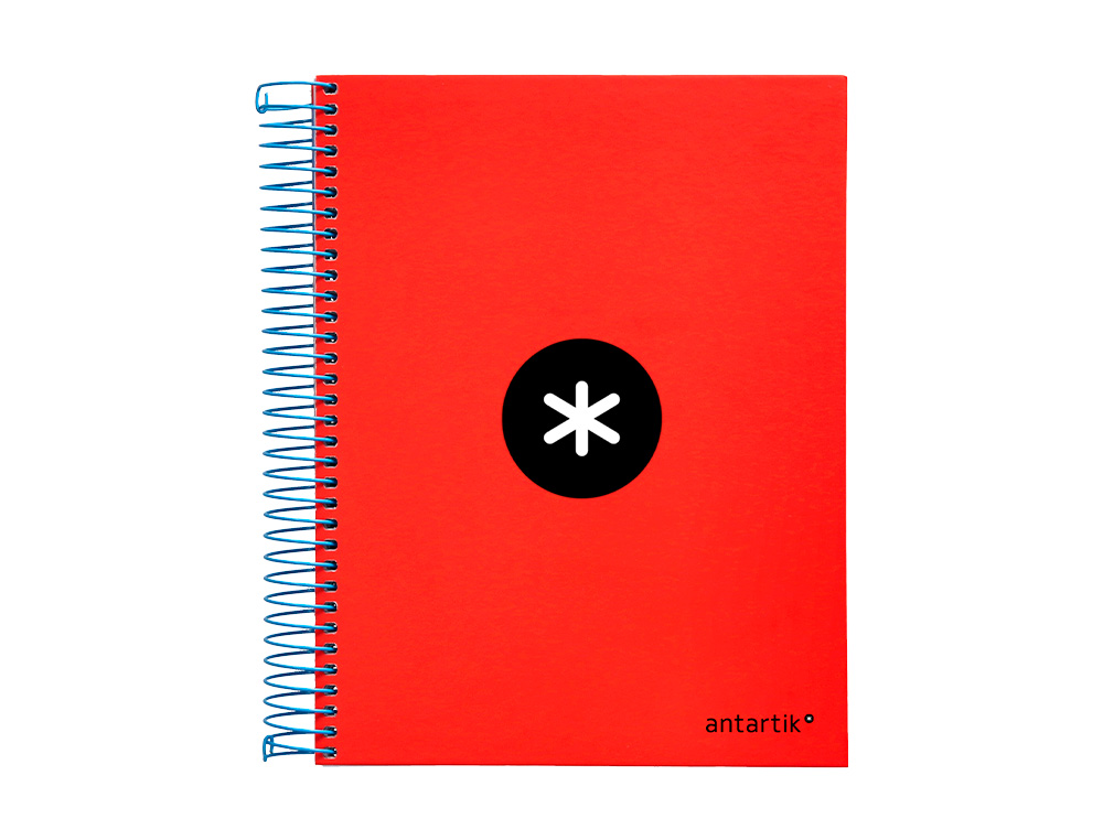 CUADERNO ESPIRAL A5 MICRO ANTARTIK TAPA FORRADA 120 H 100G HORIZONTAL 5 BANDAS6 TALADROS COLORES SURTIDOS