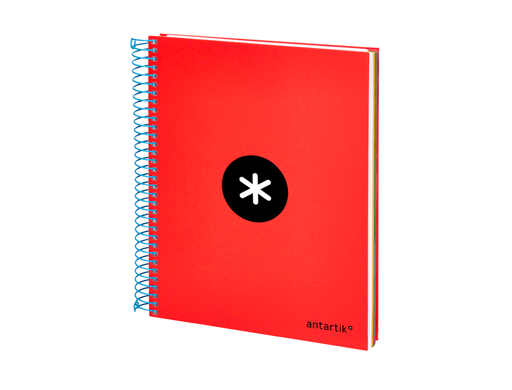 CUADERNO ESPIRAL A5 MICRO ANTARTIK TAPA FORRADA 120 H 100G HORIZONTAL 5 BANDAS6 TALADROS COLORES SURTIDOS