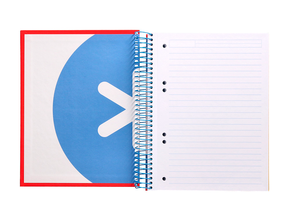 CUADERNO ESPIRAL A5 MICRO ANTARTIK TAPA FORRADA 120 H 100G HORIZONTAL 5 BANDAS6 TALADROS COLORES SURTIDOS