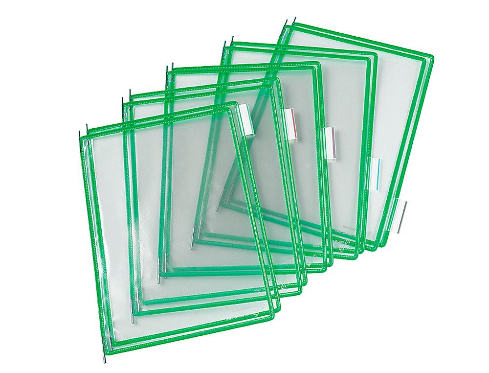 FUNDA PARA PORTACATALOGO DJOIS DIN A4 COLOR VERDE PACK DE 10 UNIDADES