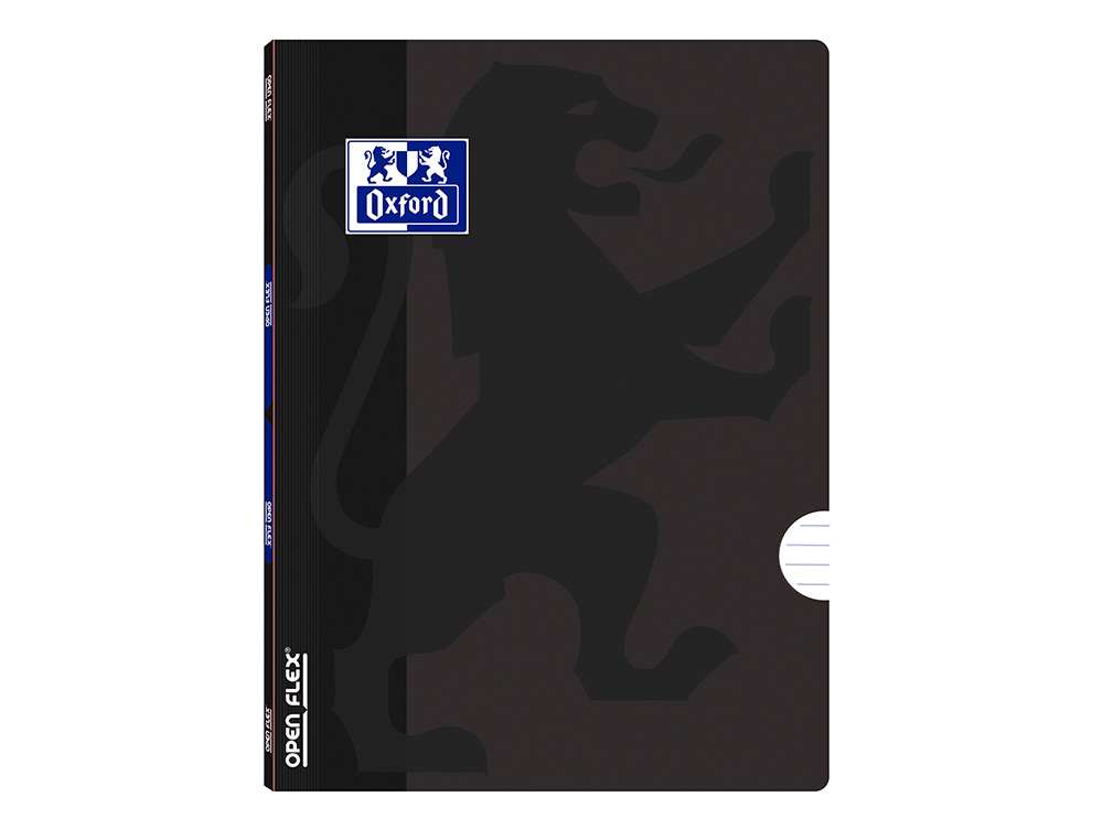 LIBRETA ESCOLAR OXFORD OPENFLEX TAPA FLEXIBLE OPTIK PAPER 48 HOJAS DIN A5 RAYADO HORIZONTAL COLOR NEGRO