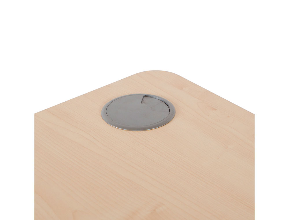 MESA ROCADA SERIE METAL 160X120 CM IZQUIERDA ACABADO AC01 HAYA