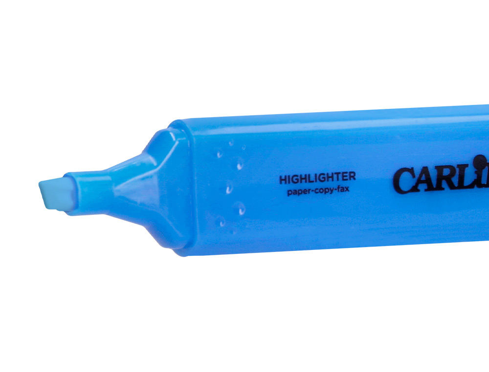 ROTULADOR CARLIN FLUORESCENTE AZUL PUNTA BISELADA