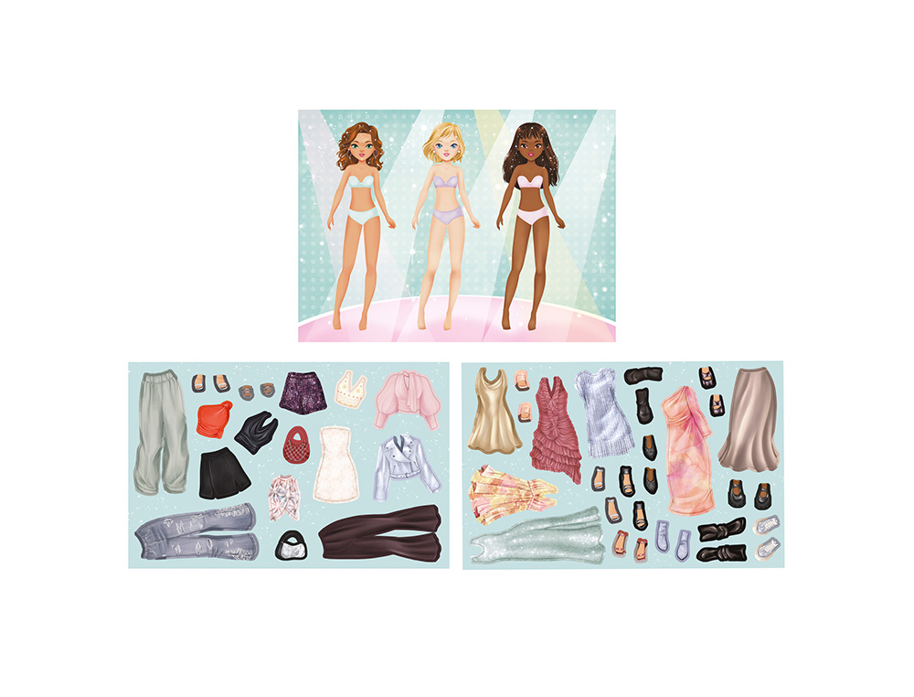 JUEGO MAGNETICO APLI MAGNETS FASHION SHOW 42 PIEZAS
