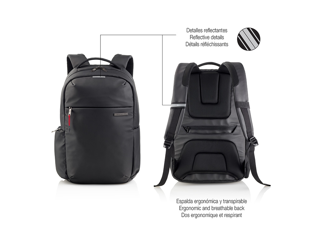 MOCHILA MIQUELRIUS BAG TO WORK ADAPTABLE A CARRO COLOR NEGRO 460X380 MM