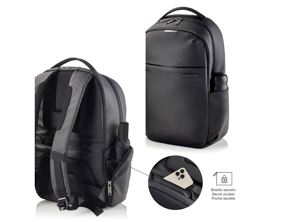 MOCHILA MIQUELRIUS BAG TO WORK ADAPTABLE A CARRO COLOR NEGRO 460X380 MM