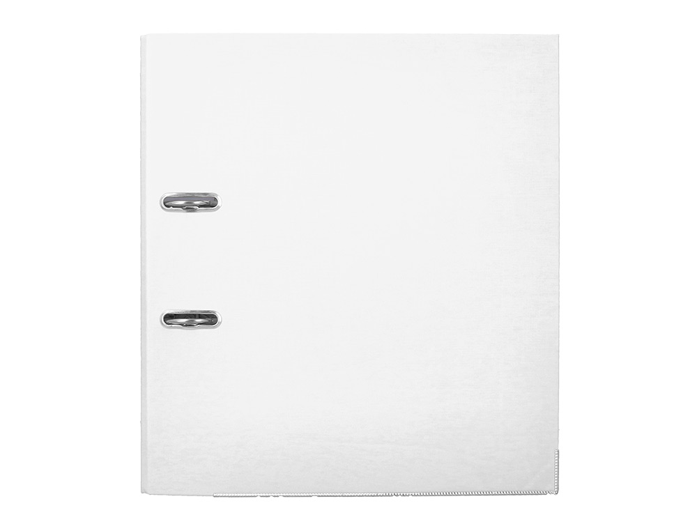 ARCHIVADOR DE PALANCA CARLIN FOLIO FORRADO POLIPROPILENO CON RADO LOMO ANCHO 75 MM BLANCO